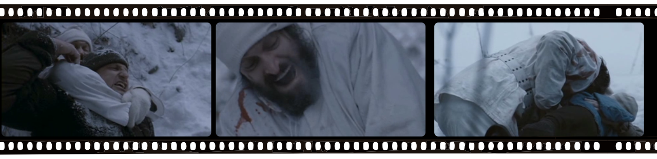 Essential Killing - tres fotogramas - escena de nieve